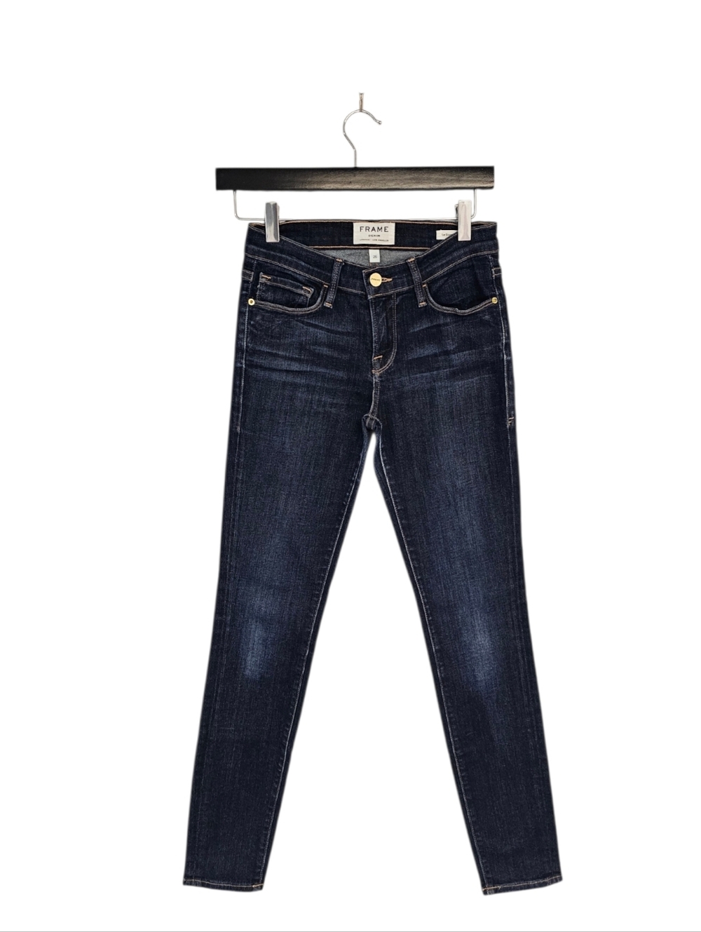 Frame Denim Le Skinny De Jeanne Mid Rise‎ Blue Jeans 26 Preowned